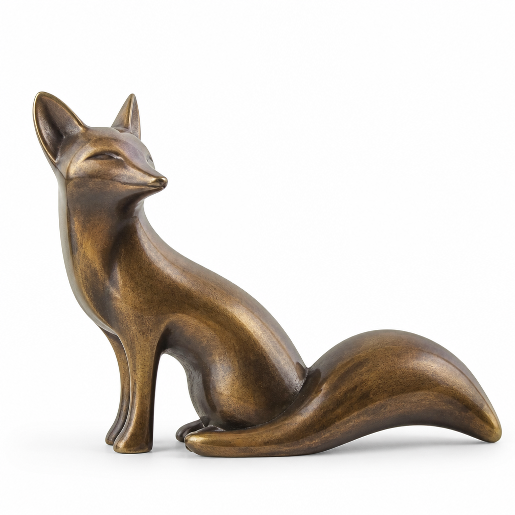 Minimalist Bronz Tilki Biblo