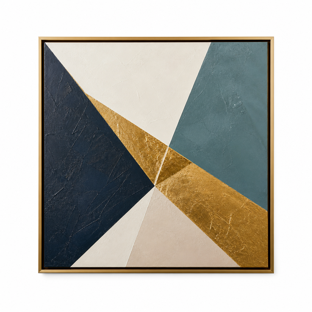 Geometrik Işık Oyunları Tablo — Siyah-Beyaz