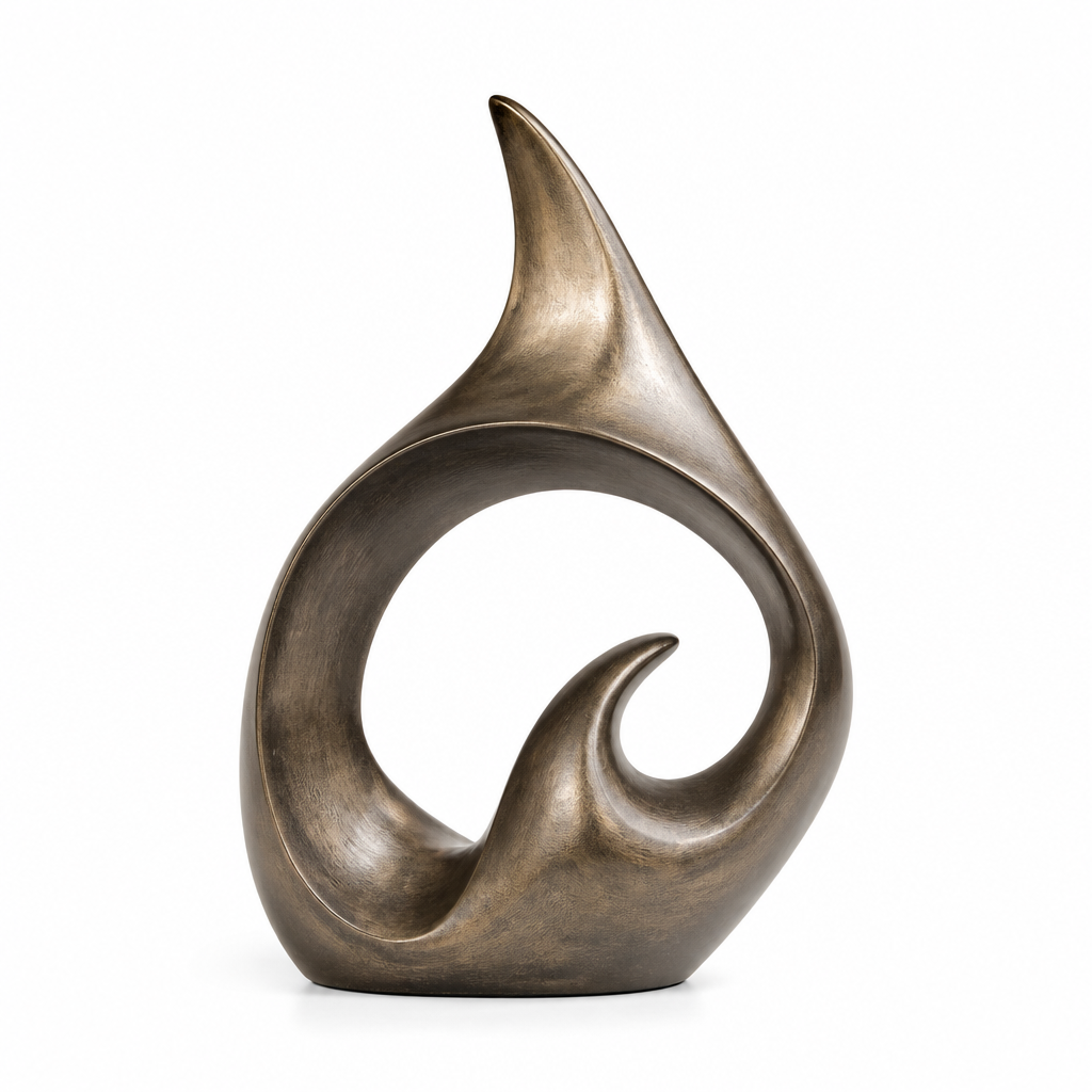 Modern Metal Organik Form Heykel