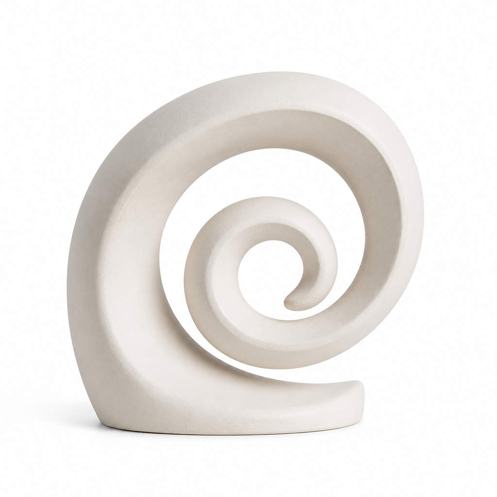 Modern Alçı Sarmal Form Heykel
