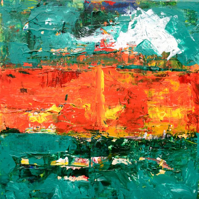 Dekoratif Deniz Manzarası Tablo — Pastel Tonlarda