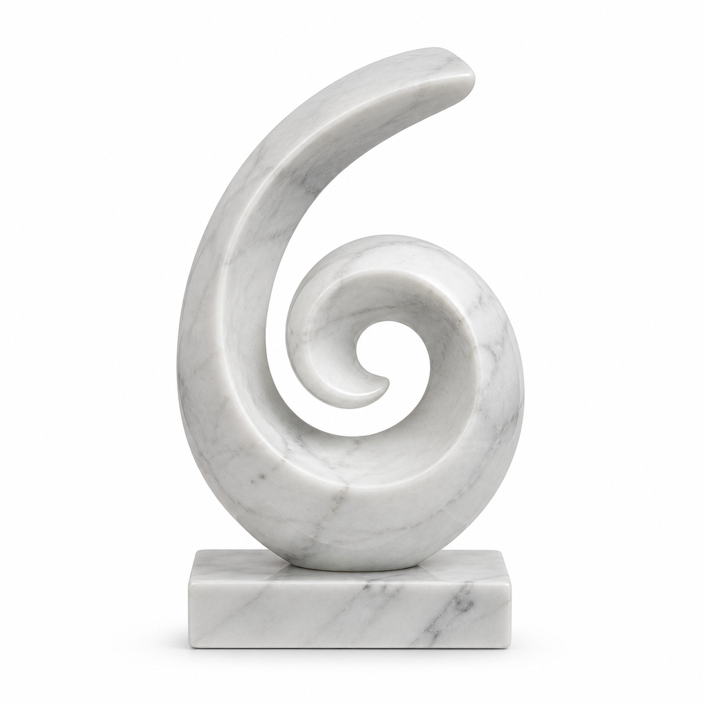 Modern Mermer Spiral Heykel